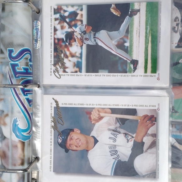 1994 o pee chee Baseball Card Binder withInsert Oversized Player Cards(1-25) - Picture 8 of 13